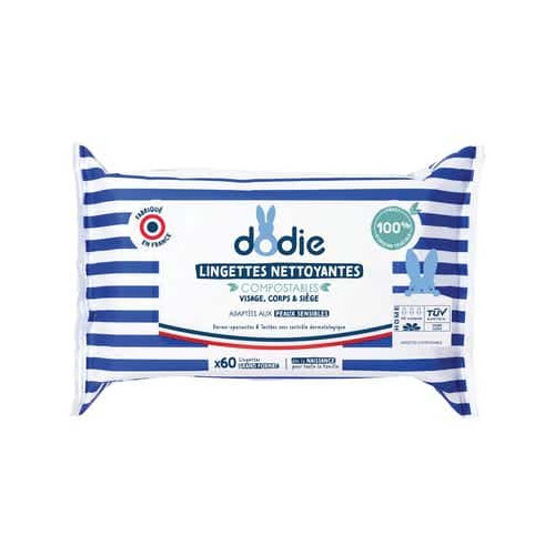 DODIE Lingettes Nettoyantes 70pcs - Apaisantes, Hydratantes