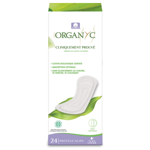 Protège-Slips ORGANYC Coton Bio 24pcs - Confort et Fraîcheur