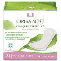 Organyc Protège-Slips 24 - Doux, Bio, Hypoallergénique, Vegan
