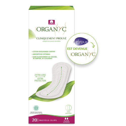 ORGANYC Protège-Slips Flux Léger+ 1 Boîte - Peau Sensible Bio