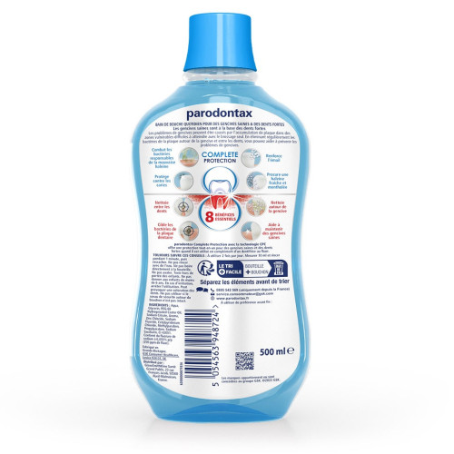 Parodontax Bain Bouche Quotidien 500mL - Soin Complet Dents Gencives