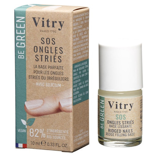 VITRY SOS Ongles Striés 10ml - Base Unifiante Ongles Irréguliers