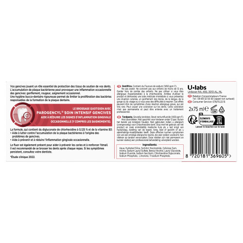 Soin Intensif Gencives Dentifrice 2 x 75 ml