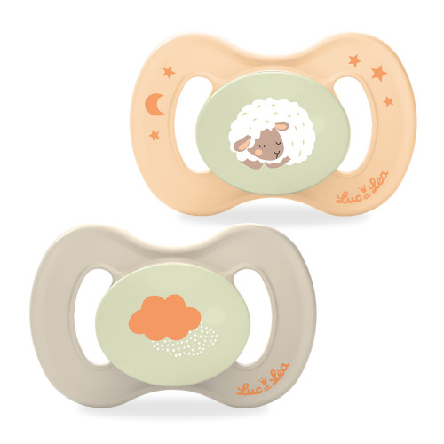 Sucette anatomique phosphorescente 0-6 mois Mouton/Nuage