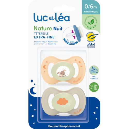Sucette anatomique phosphorescente 0-6 mois Mouton/Nuage