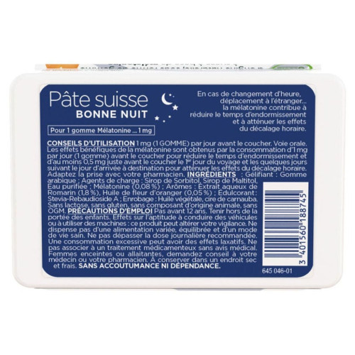 Pâte Suisse Bonne nuit 40 gommes