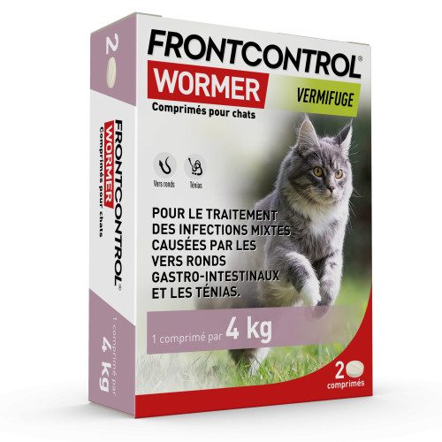 Frontline Frontcontrol Vermifuge Chat 2 Comprimés Protection Parasites