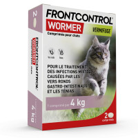 Frontline Frontcontrol Vermifuge Chat 2 Comprimés Protection Parasites