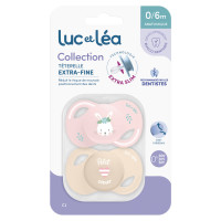 Luc et Léa Sucettes Anatomiques 0-6 Mois Silicone Confort Bébé