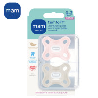 MAM Comfort 2 Sucettes Silicone 0+ Mois - Apaisantes, Orthodontiques