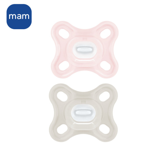 MAM Comfort 2 Sucettes Silicone 0+ Mois - Apaisantes, Orthodontiques