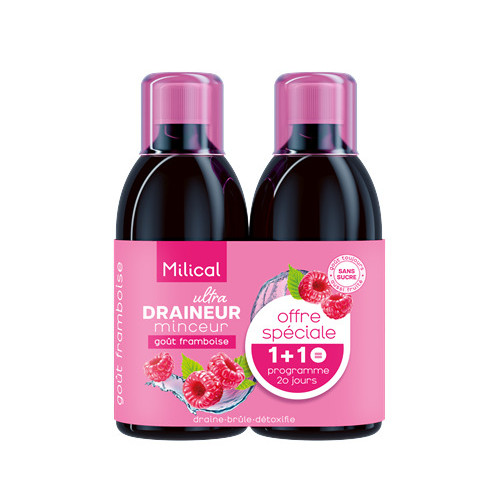 Milical Draineur Minceur Ultra 2x500ml Détox perte de poids rapide