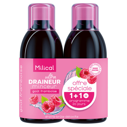 Milical Draineur Minceur Ultra 2x500ml Détox perte de poids rapide