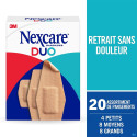 Nexcare Pansements Duo Tenue 24h 20pcs Protection Étanche Confort