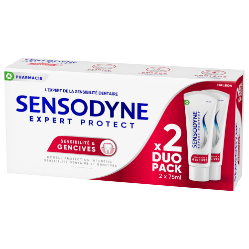 Sensodyne Dentifrice Sensibilité Gencives 2x75ml Soulagement Douleur