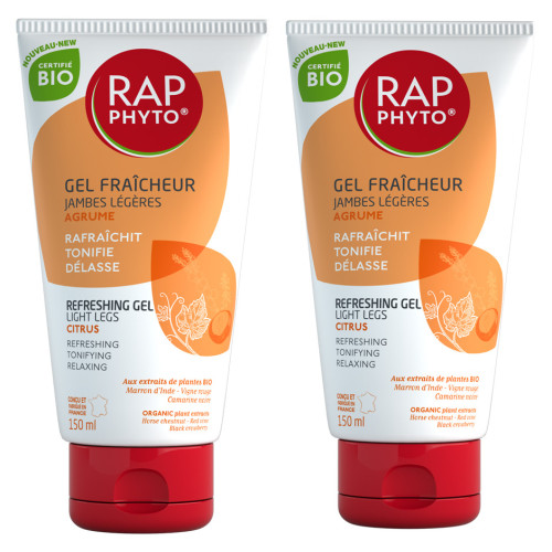 Rap Phyto Gel Jambes Légères 2x150ml Fraîcheur Bio Agrumes
