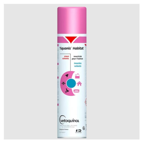 Vetoquinol Tiquanis Habitat Spray 300ml Protection Insectes Volants