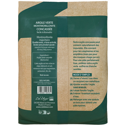 Argile Verte Ciel d'Azur 1kg - Purifiante & Détoxifiante Naturelle