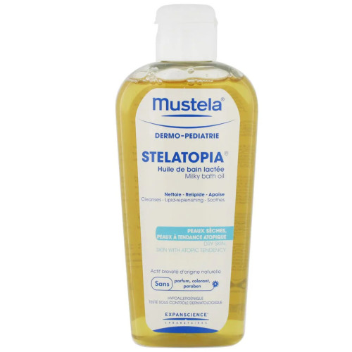 MUSTELA STELATOPIA Huile Bain Lactée 200mL - Apaise Rougeurs Intenses
