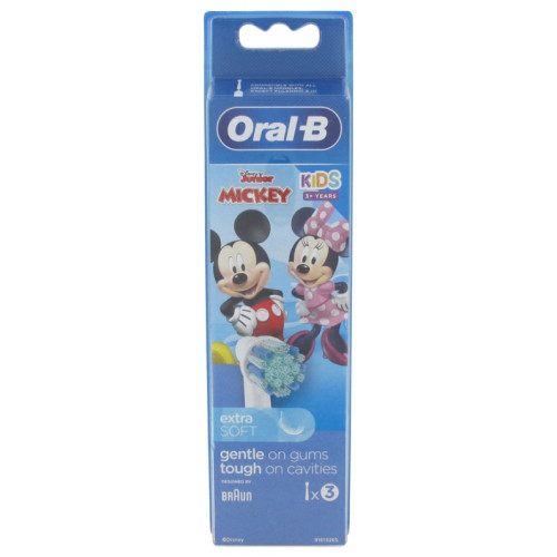 ORAL B Brossettes KIDS Stage Power 3 brossettes - Brossage doux