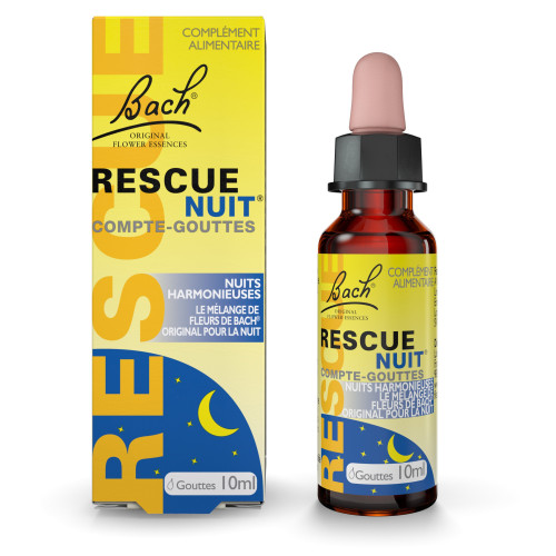 Fleurs de Bach Rescue Nuit 10ml - Sommeil paisible avec
