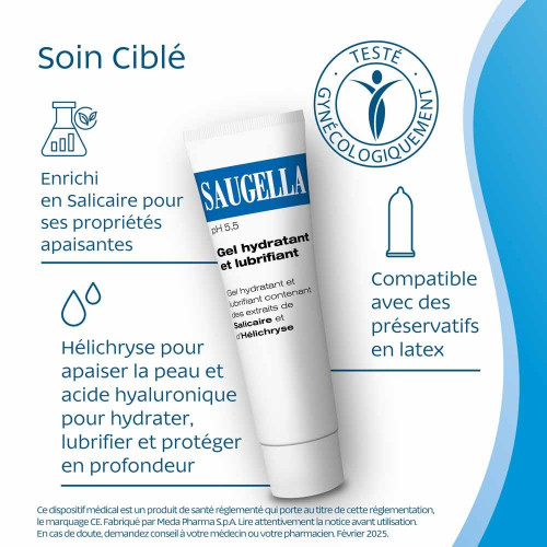 Saugella Gel Lubrifiant 30mL - Hydratation et Lubrification Efficace