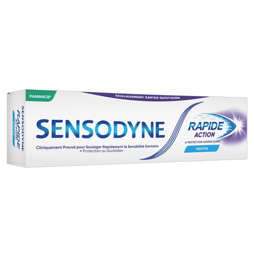 SENSODYNE RAPIDE 75mL - Soulagement rapide sensibilité dentaire