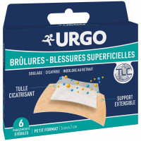 URGO Pansements Brûlures Petits Modèles 6pcs - Soulage et Protège