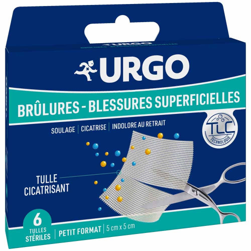 URGO Brûlures Tulle Stérile 6 tulles - Soulage et Protège