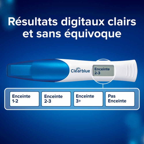 Clearblue Digital Test Grossesse 2 Tests - Estimation Âge Grossesse