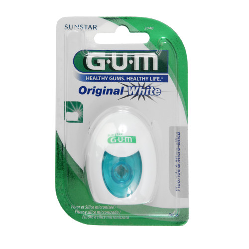 GUM Fil Dentaire Original White 30m - Blanchissant et Protecteur