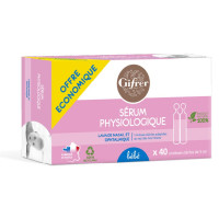 GIFRER Sérum Physiologique 40 Unidoses - Lavage nasal et oculaire