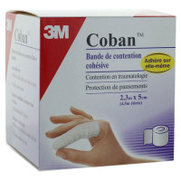3M Coban Bande Contention 2.3m x 5cm - Repositionnable, Indolore