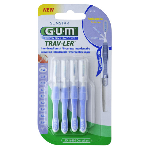 GUM Brossettes Interdentaires Trav-ler 2.0mm - Hygiène Complète