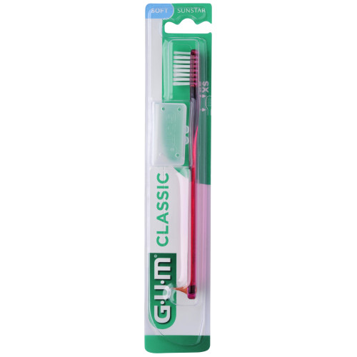 GUM Brosse à Dents Classic Small Souple - Nettoyage Gingival Efficace