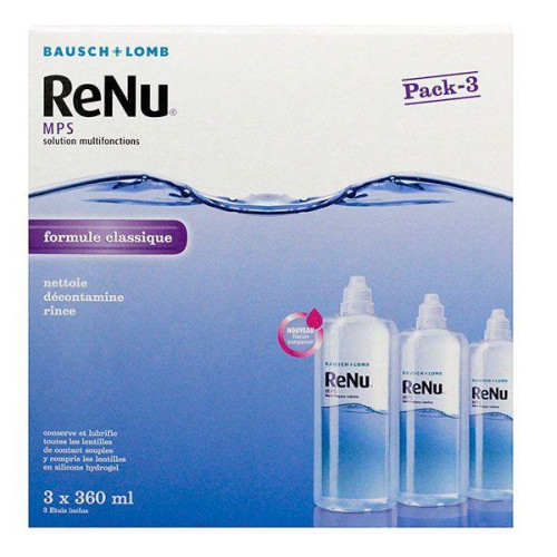 Bausch & Lomb ReNu MPS Eco Pack 3x360ml - Solution Yeux Sensibles