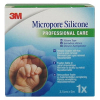 3M Micropore Sparadrap Silicone 25mmx5m - Sécurité et Confort