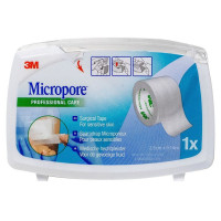 3M Micropore Sparadrap Blanc 25mmx9.14m - Hypoallergénique, Indolore