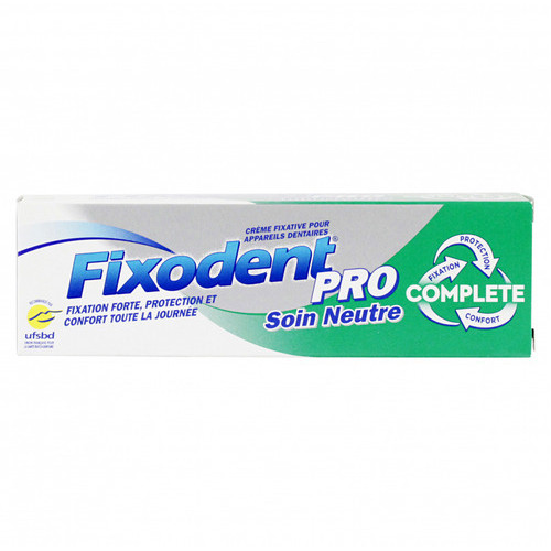 FIXODENT Pro Complet Soin Neutre 47g - Tenue Forte et Confort