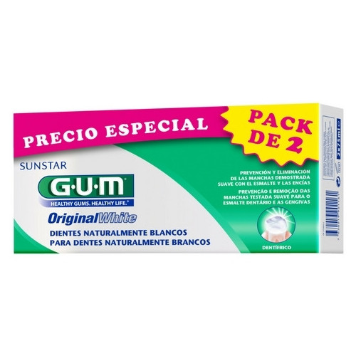GUM Original White Dentifrice 2x75mL - Sourire plus blanc avec