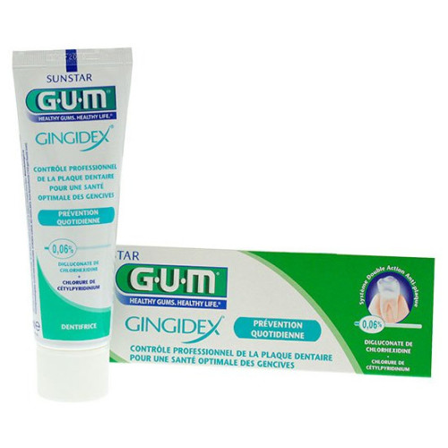 GUM Gingidex 75mL - Soulage Gencives Sensibles, Anti-Plaque