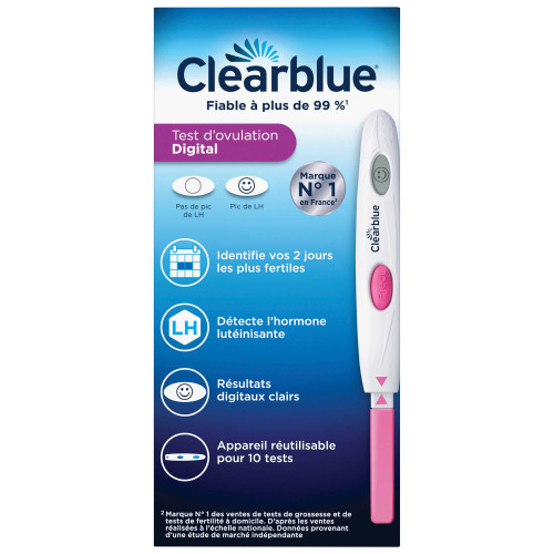 ClearBlue Test Ovulation 10 unités - Détection fiable à 99%