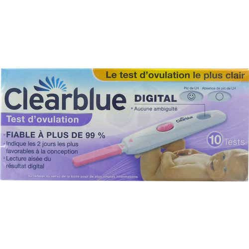ClearBlue Test Ovulation 10 unités - Détection fiable à 99%