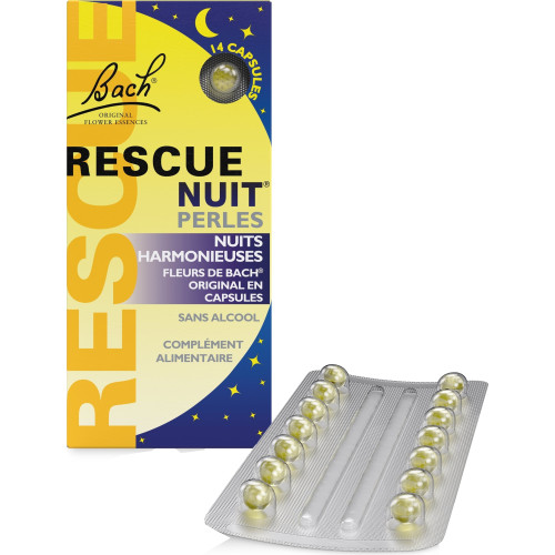 Fleurs de Bach Rescue Nuit 14 Capsules - Sommeil Paisible
