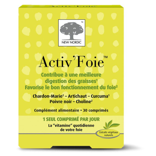 New Nordic Activ'Foie 30 comprimés - Digestion des Graisses