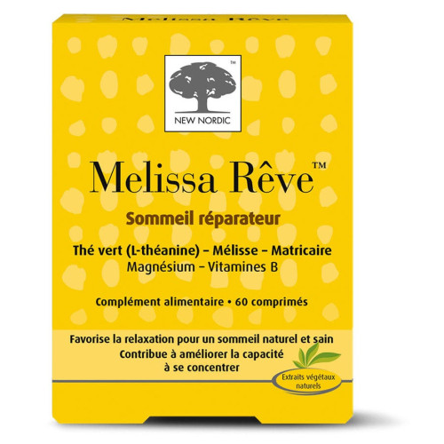 New Nordic Melissa Rêve 60 Comprimés - Sommeil Réparateur Anti-Stress