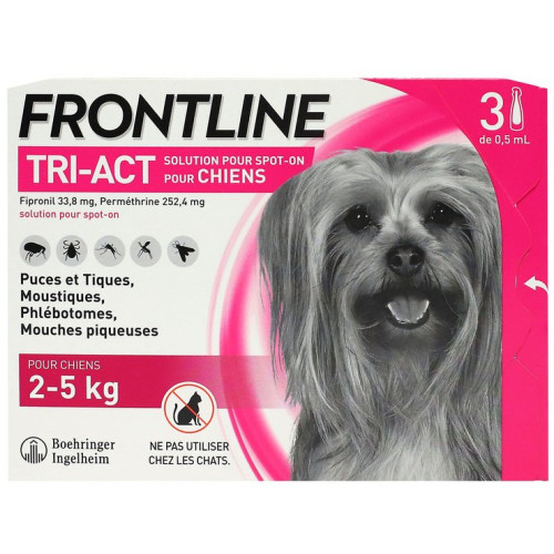 FRONTLINE Spot On Tri-Act 2-5Kg 6 Pipettes - Antiparasitaire
