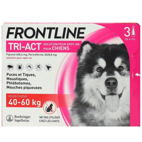 Frontline Spot On Tri-Act 40-60Kg 6 Pipettes - Antiparasitaire 3 en 1