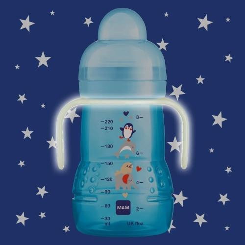 MAM Biberon Transition 4 mois+ Vert 220mL - Sans BPA, Antifuite