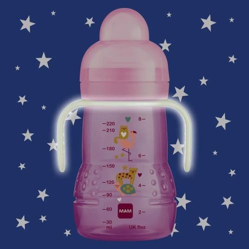 MAM Biberon Transition 4 mois+ Vert 220mL - Sans BPA, Antifuite